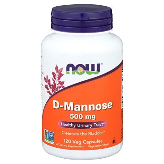 Now Foods D-Mannose, 120 Caps 500 mg (Pack of 3)