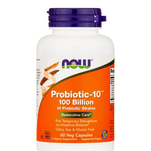 NOW Probiotic-10 100 Billion - 60 Veg Capsules