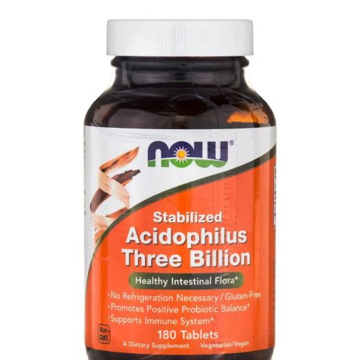 NOW Acidophilus Three Billion - 180 Tablets