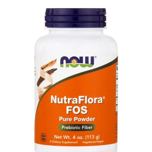 NOW NutraFlora FOS Powder - 4 oz (113 Grams)