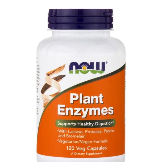NOW Plant Enzymes - 120 Vegetarian Capsules