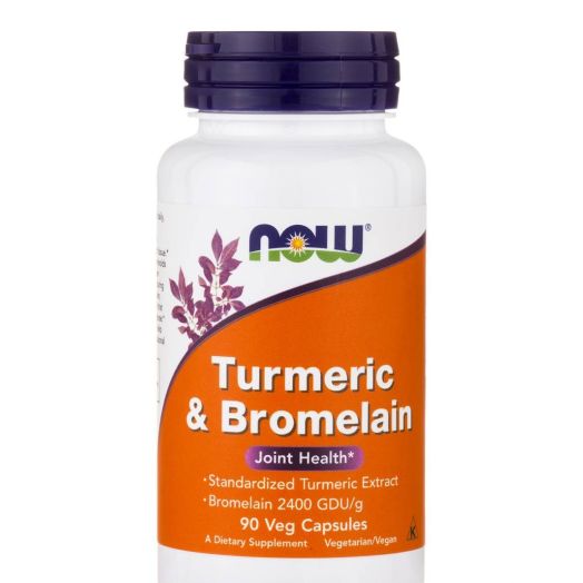 NOW Turmeric & Bromelain - 90 Vegetarian Capsules