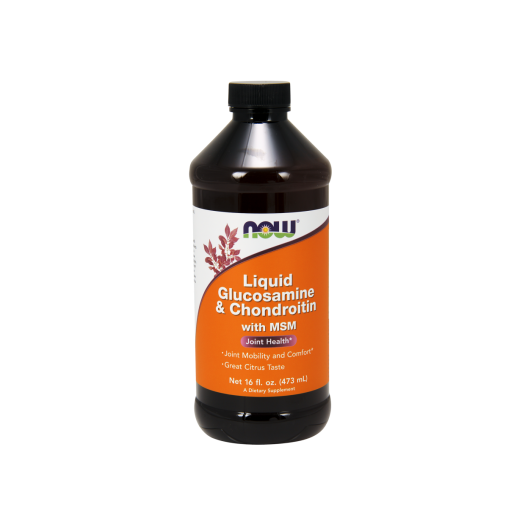 NOW Glucosamine & Chondroitin with MSM Liquid, 16 Fl Oz