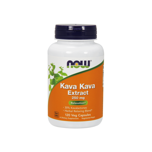 NOW Kava Kava 250 mg Capsules, 120 Ct