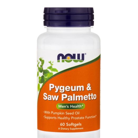 NOW Pygeum & Saw Palmetto - 60 Softgels