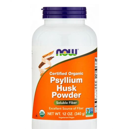 NOW Organic Psyllium Husk Powder - 12 oz (340 Grams)