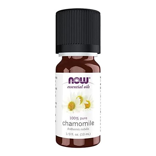 NOW Essential Oils, Chamomile Oil, Delightful Aromatherapy Scent, Steam Distilled, 100% Pure, Vegan, Child Resistant Cap, 10-ml