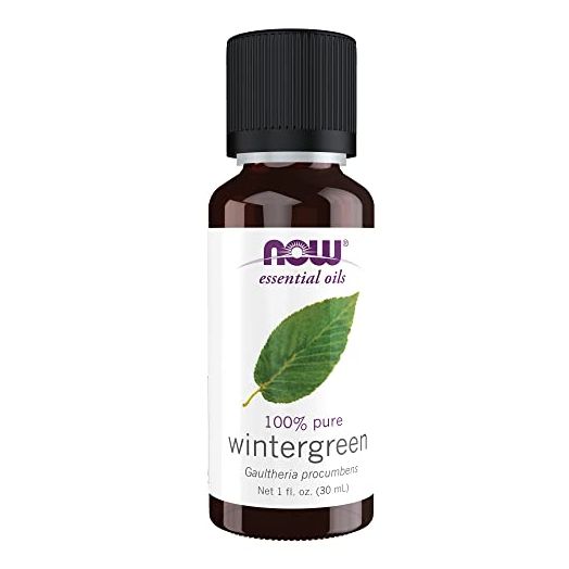 NOW Essential Oils, Wintergreen Oil, Stimulating Aromatherapy Scent, Steam Distilled, 100% Pure, Vegan, Child Resistant Cap, 1-Ounce