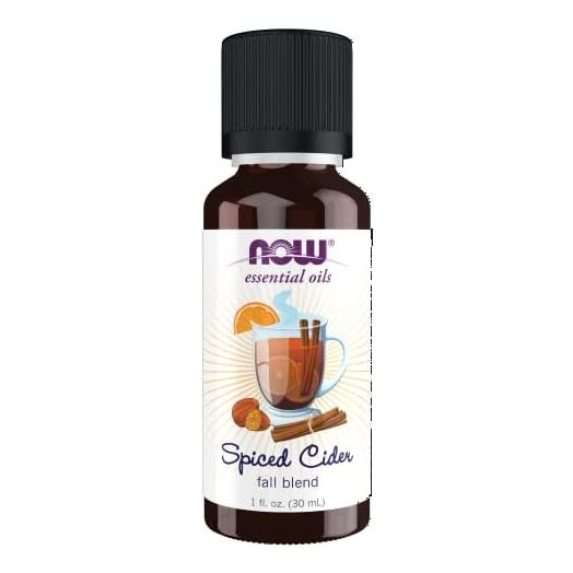 NOW Essential Oils, Spiced Cider Oil Blend, Citrus Spice Scent With Warm and Comforting Attributes, 1-Ounce