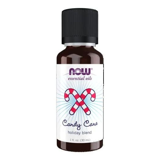 NOW Essential Oils, Candy Cane Oil Blend, Refreshing and Invigorating with a Sweet and Minty Scent, Steam Distilled and CO2 Extracted, 1-Ounce