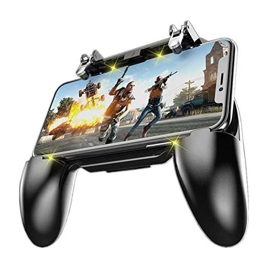 COOBILE Mobile Game Controller for PUBG Mobile Controller L1R1 Mobile Game Trigger Joystick Gamepad for 4-6.5" iOS & Android Phone(W10 Update)