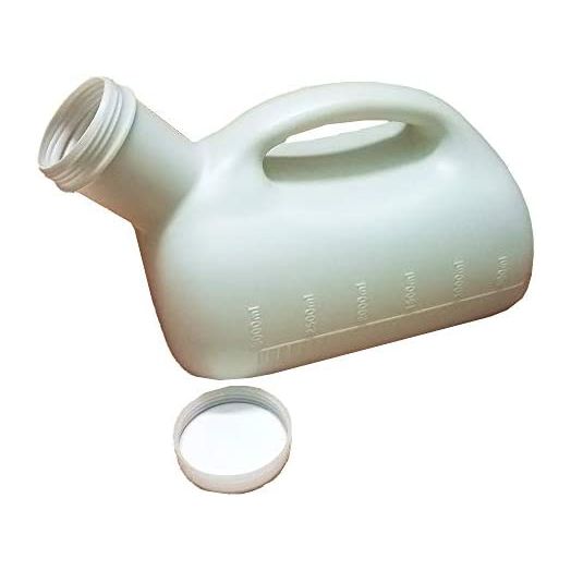 YUMSUM 3000ML Large Male Urinal Portable Mens Potty Pee Bottle Collector Travel Toilet (White)