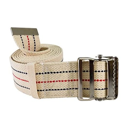 Secure SGBM-60S Patient Transfer and Walking Gait Belt with Metal Buckle and Belt Loop Holder
