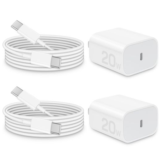 i Phone 15 Charger Fast Charging-20W USB C Wall Charger Block with 6Ft Type-C to Type-C Cable for i Phone 15/15 Pro/15 Plus/15 Pro Max, i Pad Pro/Air & More