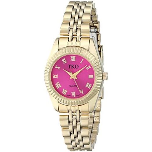 TKO ORLOGI Women's TK648PK Petite Analog Display Quartz Gold Watch