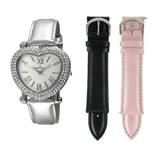 Peugeot Women's Heart Shaped Interchangeable Crystal Set Watch