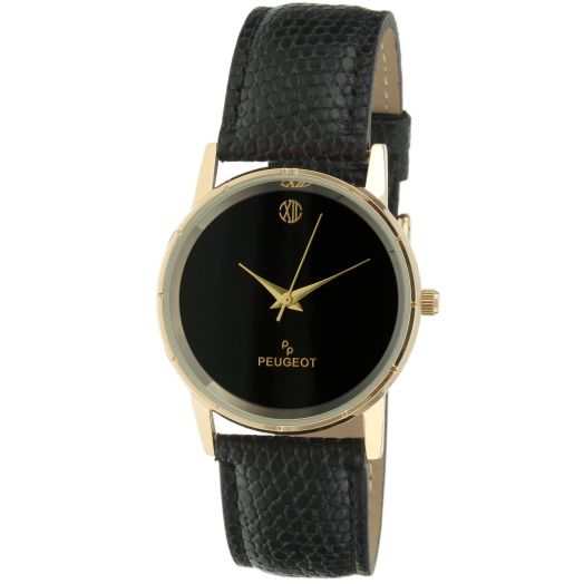 Peugeot Men's Analog Display Japanese Quartz Black Watch