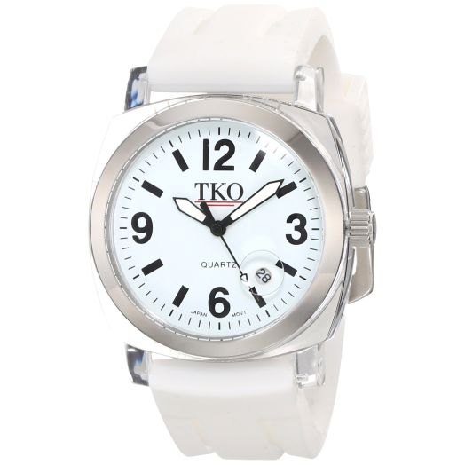 TKO ORLOGI Unisex TK508-WW "Milano" Watch with White Rubber Band