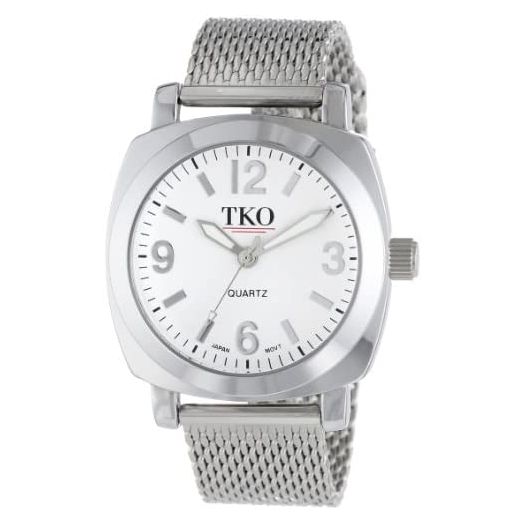 TKO Women's Milano Boyfriend Mesh Bracelet Watch, Silver