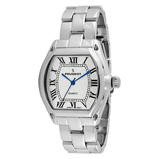 Peugeot Women's Tank Dress Watch with Bracelet & Roman Numeral Dial
