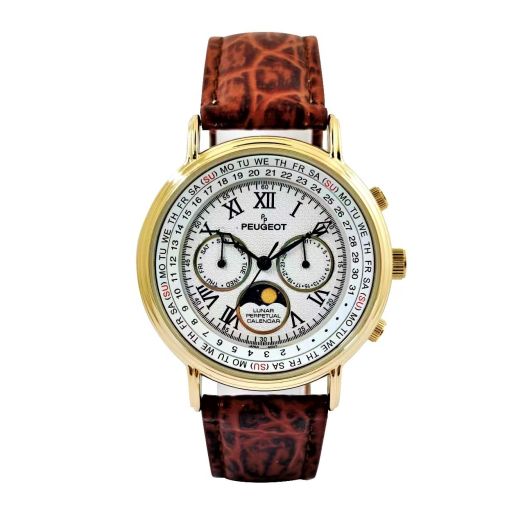 Peugeot Vintage Multi-Function Watch, Perpetual Calendar with Moon Phase
