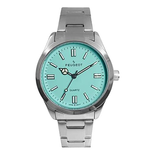 Peugeot Women Sport Watch with Steel Bracelet and Fashionable Color Dial
