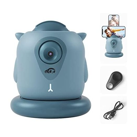 Auto Tracking Phone Holder, AICOCO Auto Face Tracking Tripod, 360° Rotation Phone Camera Mount, AI-Powered Face & Body Tracking, No APP, Bluetooth Shutter, Selfie Stick Tripod for Video Recording