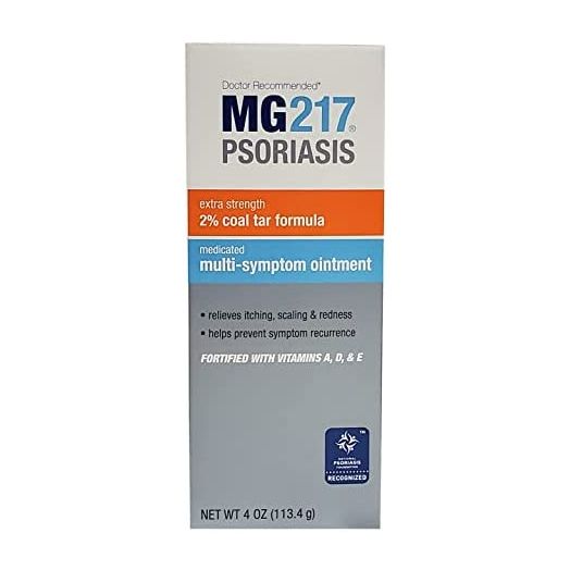 MG217 Multi Symptom Relief 2% Coal Tar Medicated Psoriasis Ointment oz Jar, 4 Oz