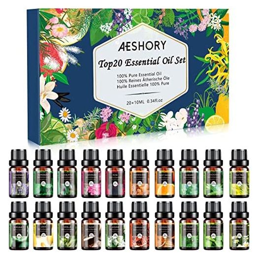 Essential Oils Set, 20x10ml Aromatherapy Essential Oil Kit