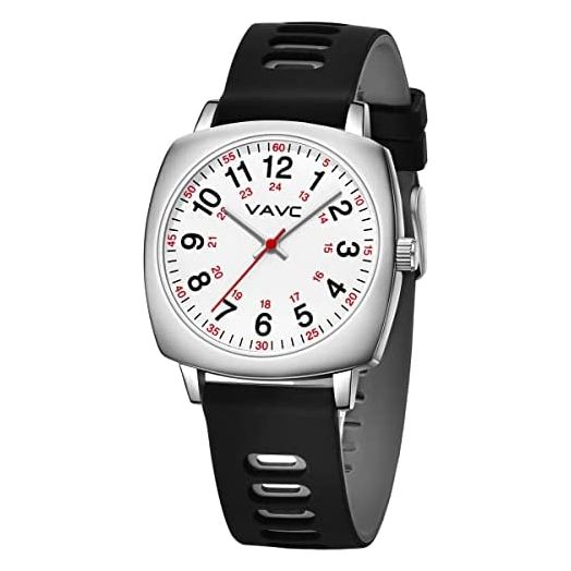 VAVC Nurse Watch for Medical Students,Doctors,Women with Second Hand and 24 Hour. Easy to Read Watch