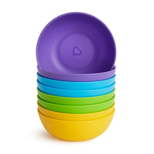 Munchkin 8 Piece Multi Toddler Bowl