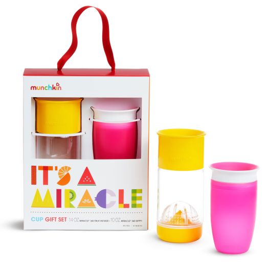 Munchkin It's a Miracle! Gift Set, BPA-Free, Pink/Yellow
