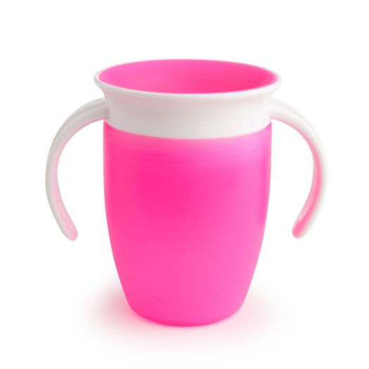 Munchkin Miracle 360° Trainer Cup, 7 Ounce, BPA Free, Pink