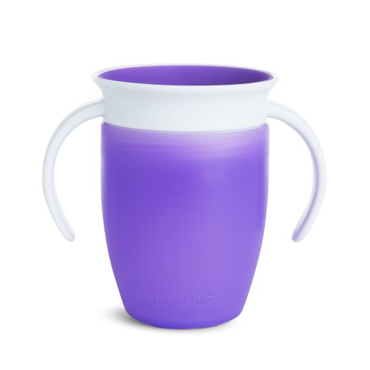 Munchkin Miracle 360° Trainer Cup, 7 Ounce, BPA Free, Purple
