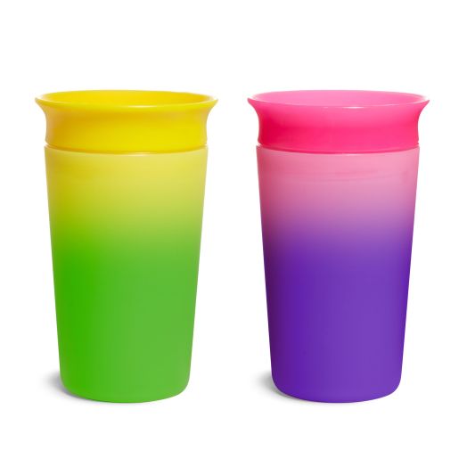 Munchkin Miracle 360 Color Changing Sippy Cup, 9 Ounce, 2 Pack