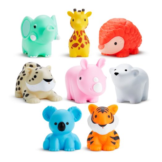 Munchkin WildLove Squirts Bath Toy, Multi-Color, 8 Pack