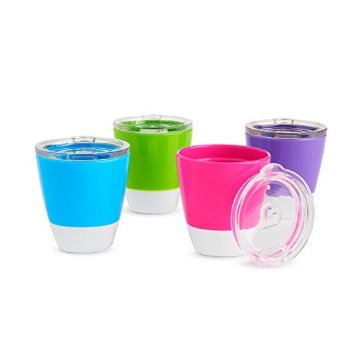 Munchkin Splash Toddler Cups with Training Lids, 7 Oz, 4 Pack