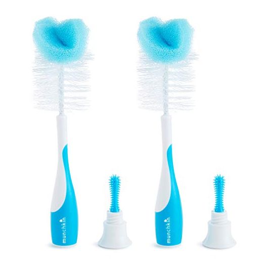 Munchkin Sponge Bottle Brush, Pack of 2, Blue