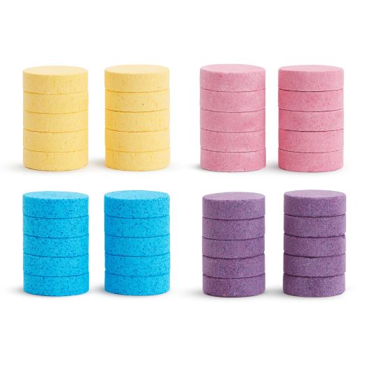 Munchkin Color Buddies™ Moisturizing Bath Bomb Bath Toy Refills, Includes Vitamin E and Shea Butter, Non-Toxic, 40 Pack