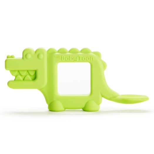 Munchkin The Baby Toon™ Silicone Teething Spoon, Alligator, Green (As Seen On Shark Tank)