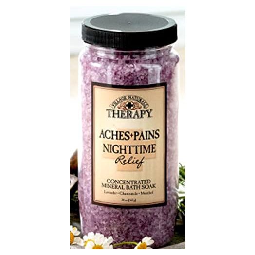 Village Naturals Aches & Pains nighttime Relief mineral bath Soak, 20 Ounce