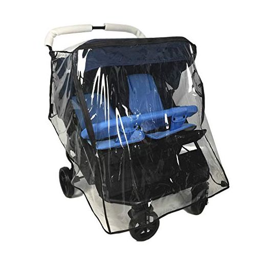 Stroller Rain Cover,Universal Rain Cover for Side by Side Baby Stroller, Double Stroller Cover for Rain and Wind,Baby Outdoor Activities Accessories.