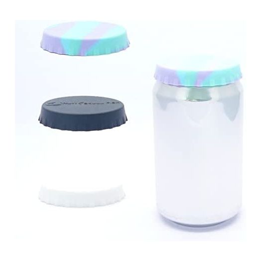 SKULL FISH Soda/Beverage/Beer Saver Can Lids, Silicone Covers (3 Pack)