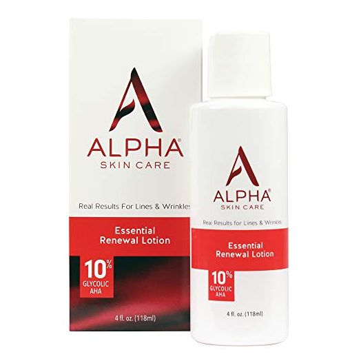 Alpha Skin Care Essential Renewal Lotion | Anti-Aging Formula | 10% Glycolic Alpha Hydroxy Acid (AHA) | Reduces the Appearance of Lines & Wrinkles | For Normal to Dry Skin | 4 Fl Oz (Pack of 1)