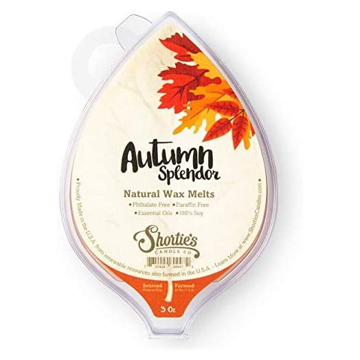 Shortie's Candle Company Autumn Splendor Natural Soy Wax Melts, 3 Oz. Bar