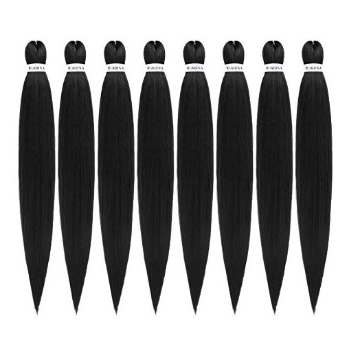 ROSDINA Pre-Stretched Braiding Hair, 30 Inch Natural Hair Extension Braiding Hair Pre-Stretched Professional