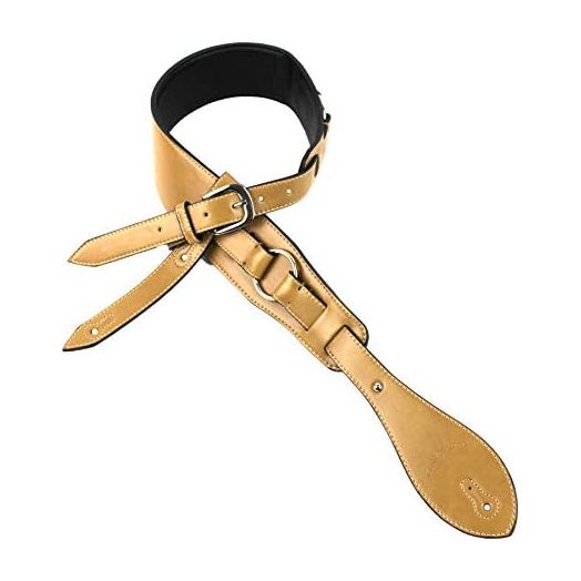 Walker And Williams G-817 Rye Tan Harness Ring Strap-Padded Glove Leather Back