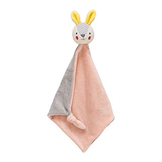 Petit Collage Organic Cotton Newborn Baby Blanket, Pink Bunny – Soft, Cuddly Blanket for Newborns, Babies and Toddlers, Measures 14.25” x 18” – Cuddly Toy Made of 100% Organic Cotton
