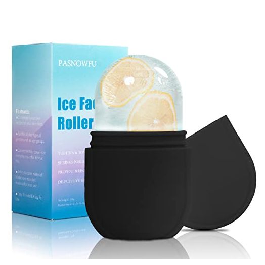 PASNOWFU Ice Face Roller, Eyes and Neck, Brighten Skin & Enhance Your Natural Glow, Reusable Facial Treatment, Facial Ice to Tighten & Tone Skin & De-Puff The Eye Area, Cryotherapy for Face Ice(Black)