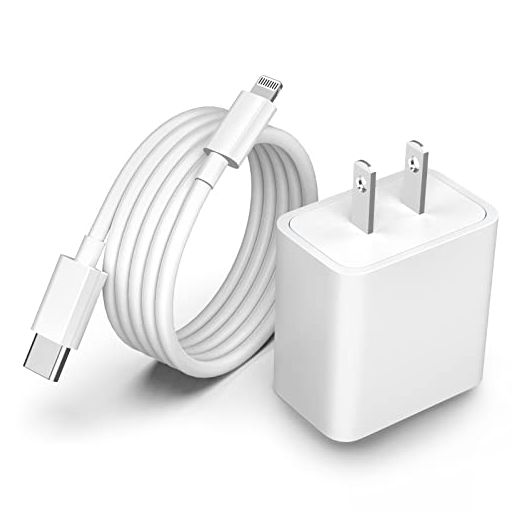iPhone Fast Charger CableApple MFi Certified20W PD USB C Wall Charger Type C Power Adapter Lightning Cable Fasting Charging Plug Compatible with iPhone 12/12 Pro/11/XS/Max/XR/X/8 Plus/SE 2020, iPad